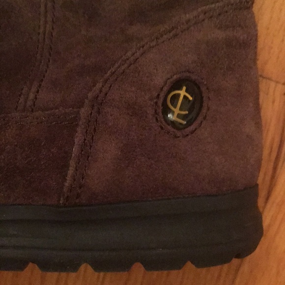 Coach Tatum Signature C Wool and Suede Brown Boots size 8.5 - Picture 3 of 6